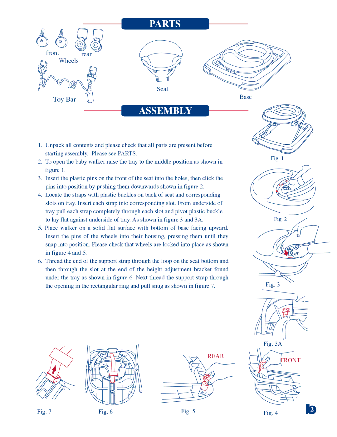 Baby Trend 3635, WK37 manual Parts, Assembly 