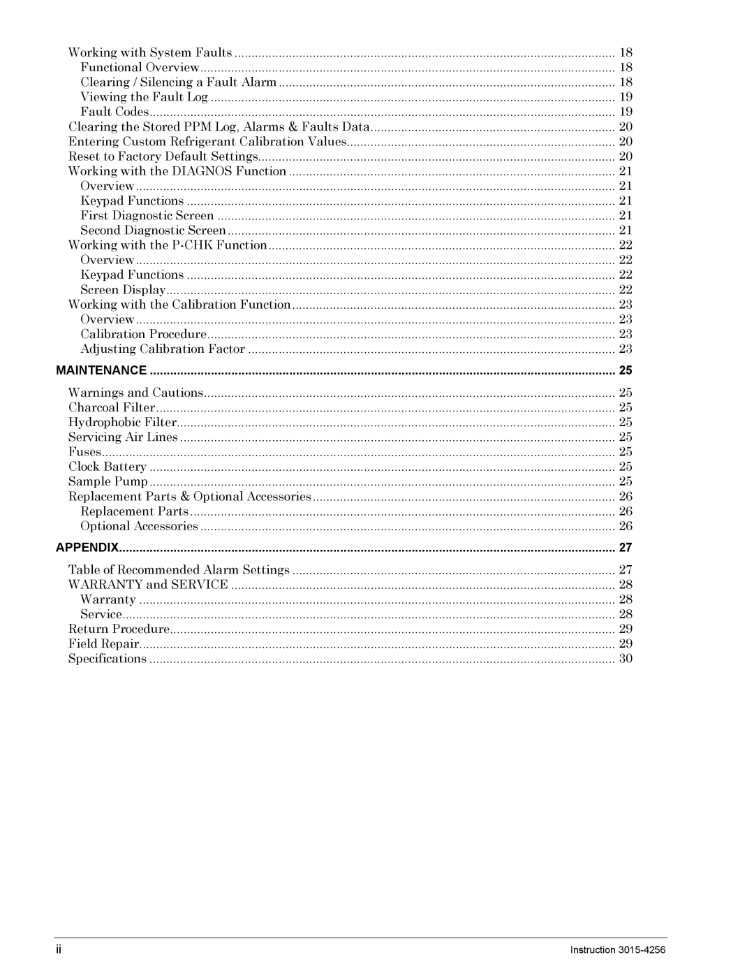 Bacharach 3015-4256 manual Entering Custom Refrigerant Calibration Values 