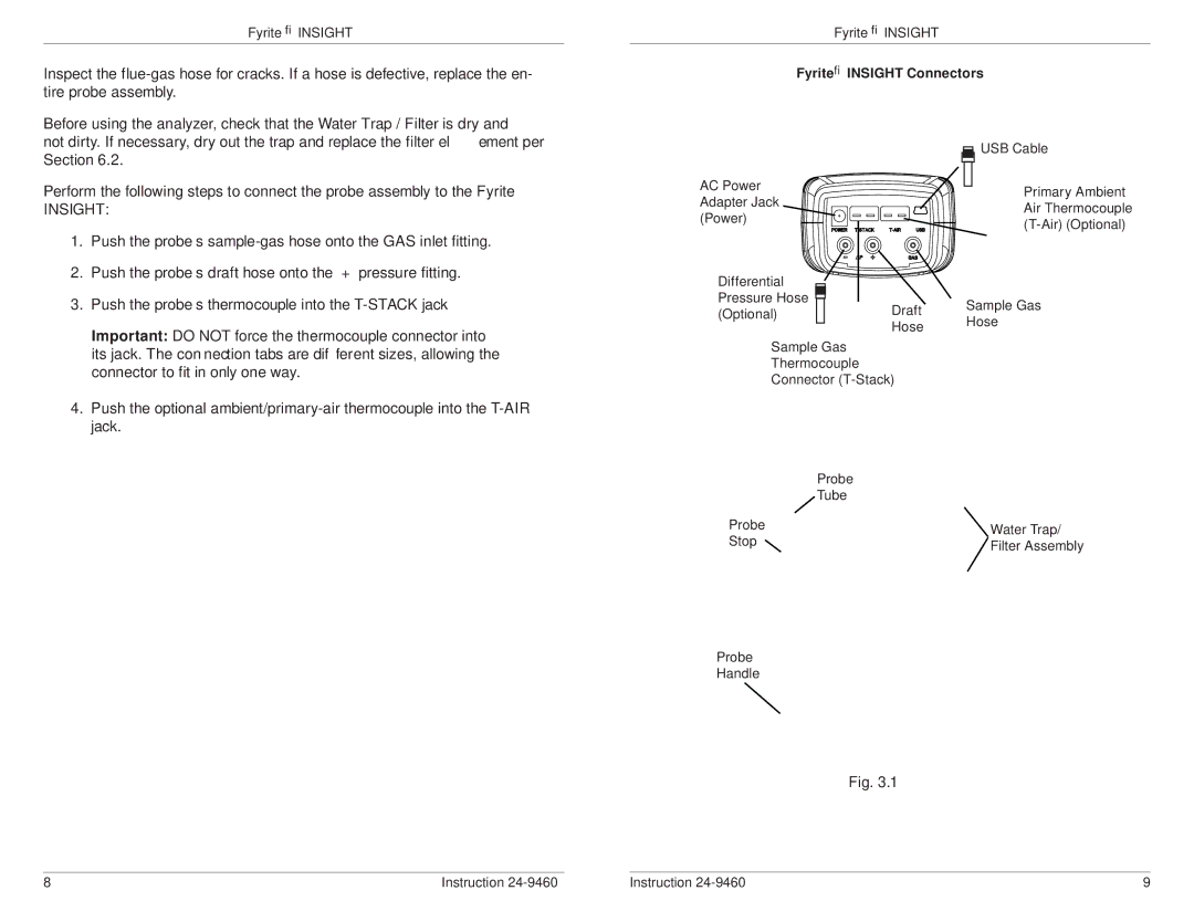 Bacharach INSIGHT manual Insight 