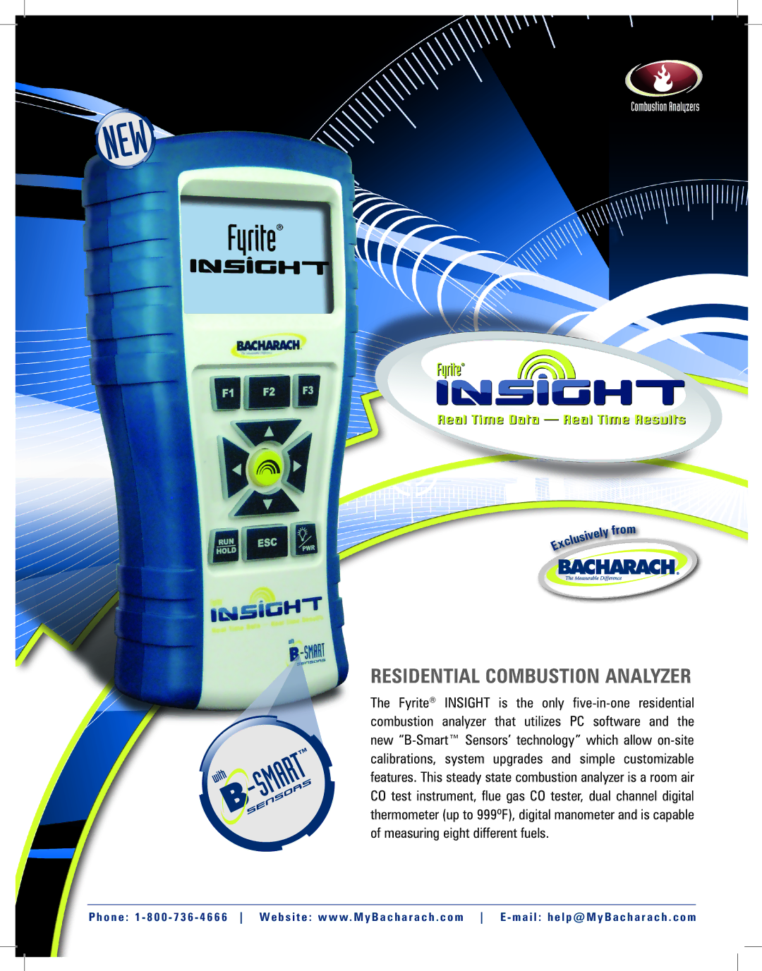 Bacharach Residential Combustion Analyzer manual ResidentIal Combustion Analyzer 