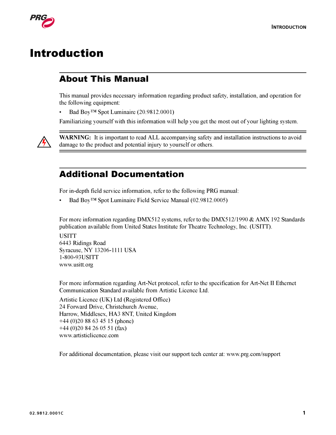 Bad Boy Mowers 02.9812.0001C user manual Introduction, About This Manual, Additional Documentation 