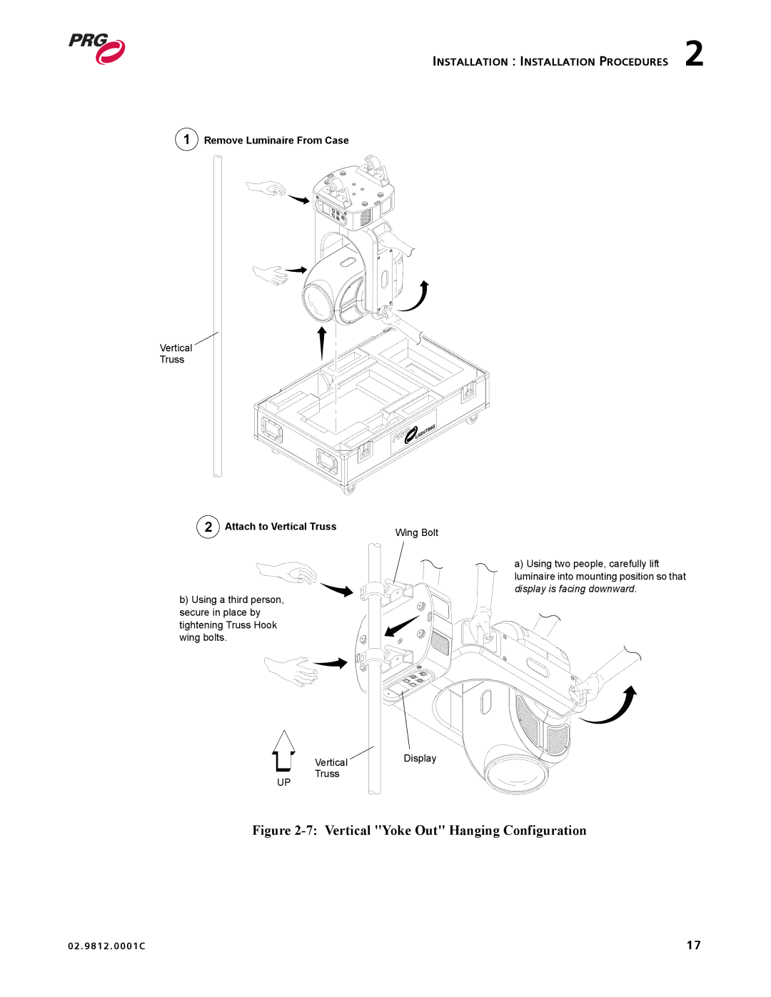 Bad Boy Mowers 02.9812.0001C user manual Vertical Yoke Out Hanging Configuration 