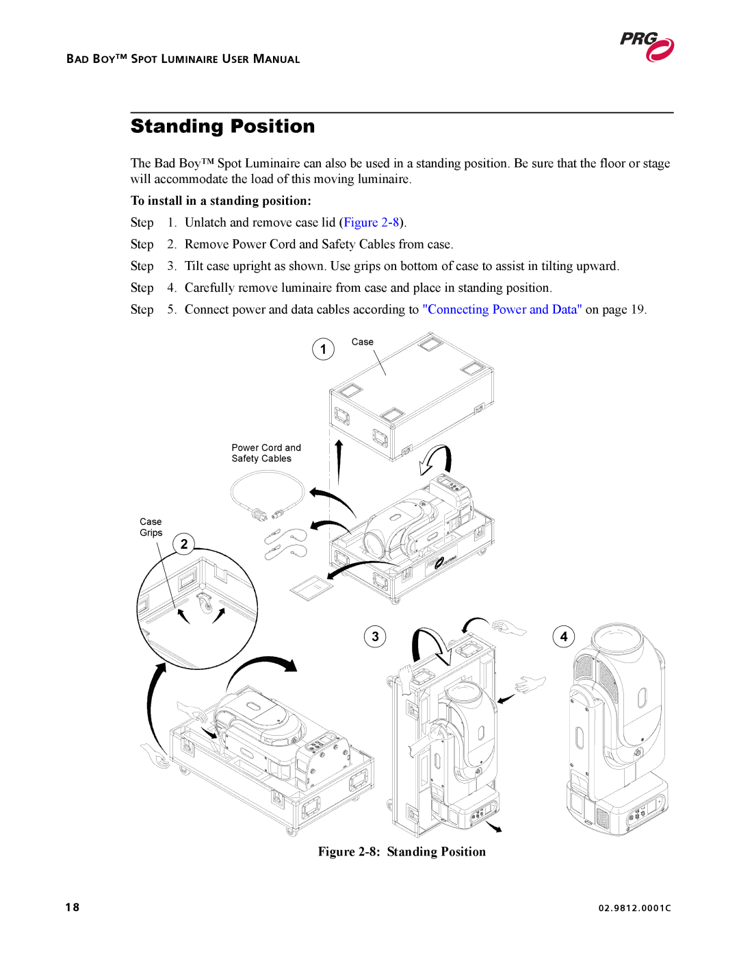 Bad Boy Mowers 02.9812.0001C user manual Standing Position, To install in a standing position 