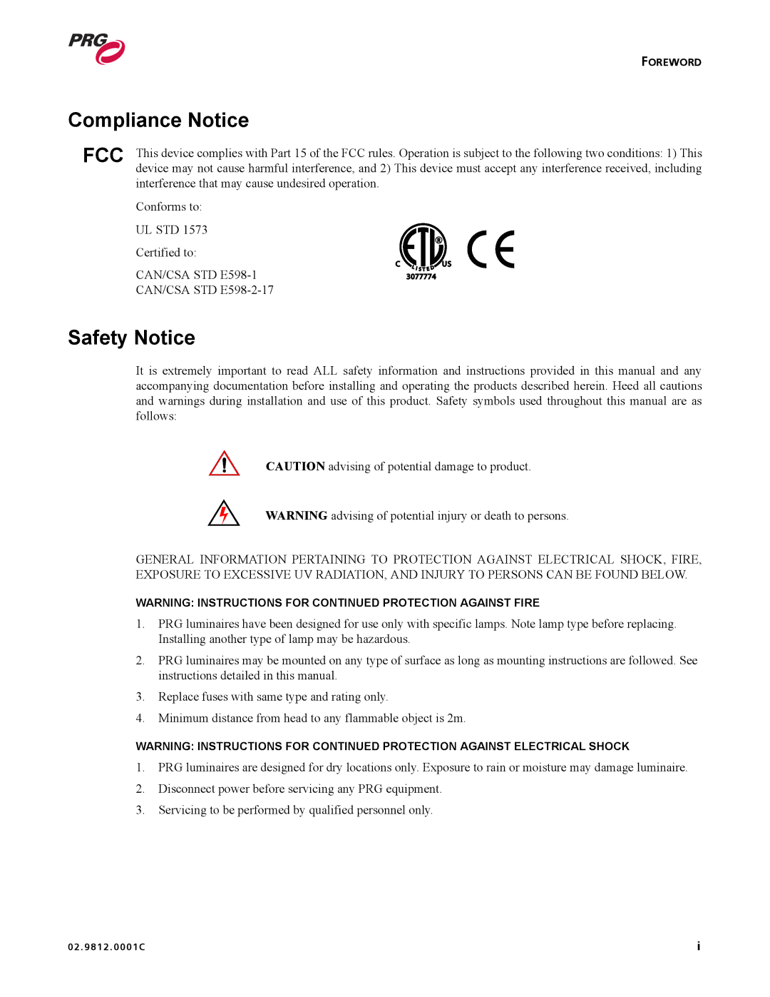 Bad Boy Mowers 02.9812.0001C user manual Compliance Notice, Safety Notice 