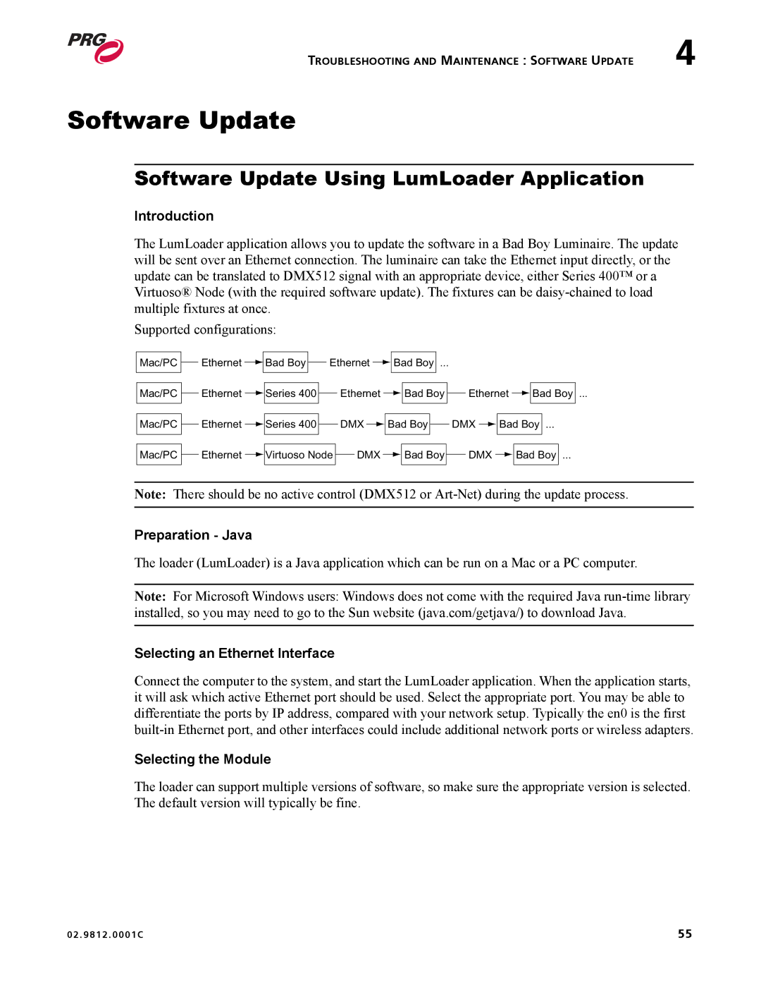 Bad Boy Mowers 02.9812.0001C user manual Software Update Using LumLoader Application 