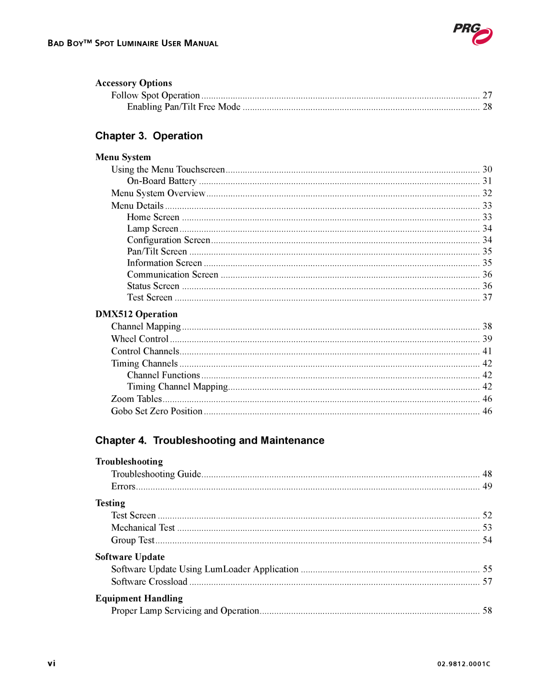 Bad Boy Mowers 02.9812.0001C user manual Operation, Troubleshooting and Maintenance 