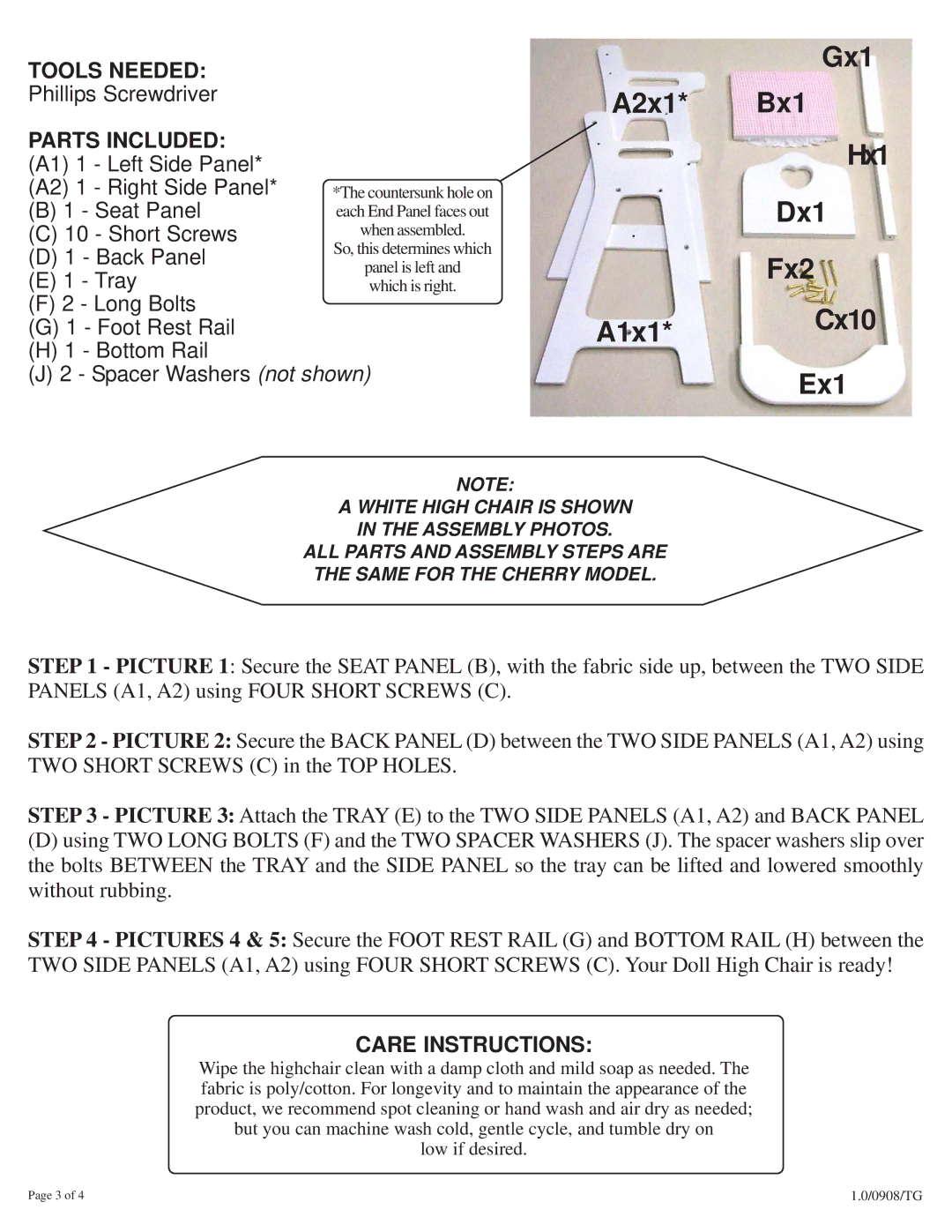 Badger Basket 01017 manual A2x1 