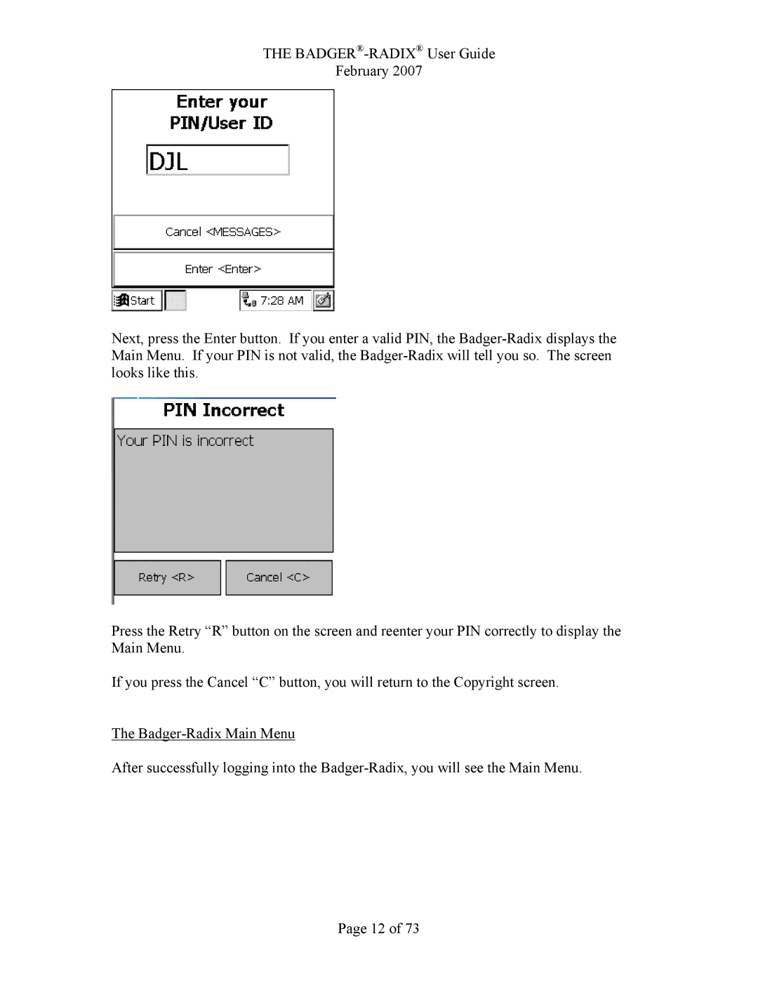 Badger Basket RAD-IOM-01, N64944-001 operation manual 