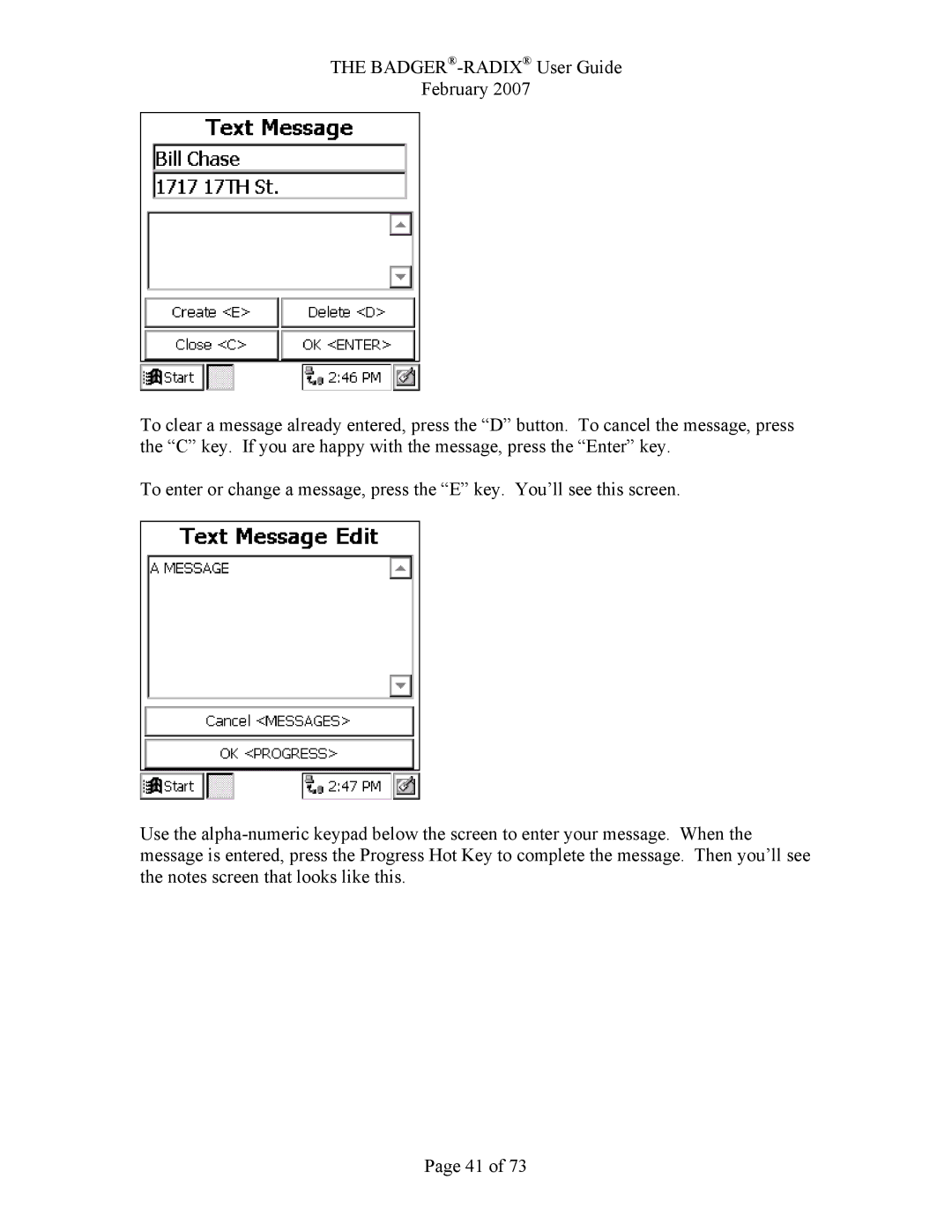 Badger Basket N64944-001, RAD-IOM-01 operation manual 