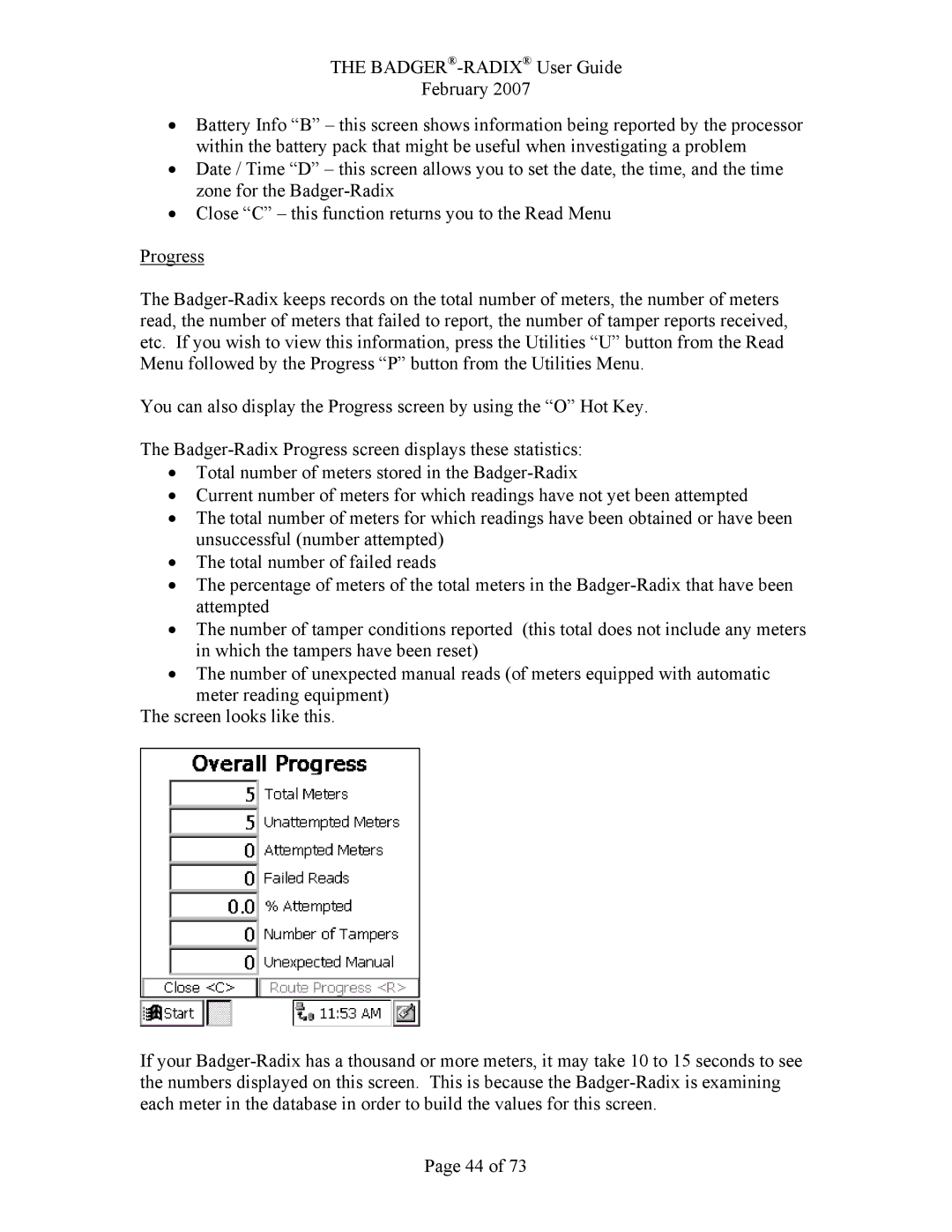 Badger Basket RAD-IOM-01, N64944-001 operation manual 