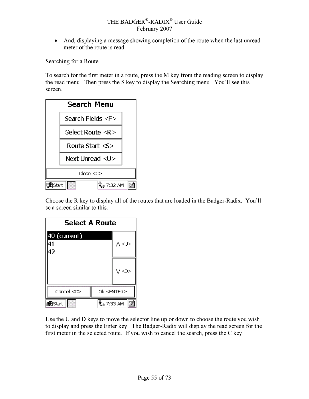 Badger Basket N64944-001, RAD-IOM-01 operation manual 