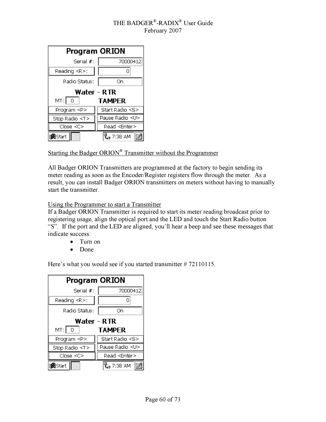 Badger Basket RAD-IOM-01, N64944-001 operation manual 