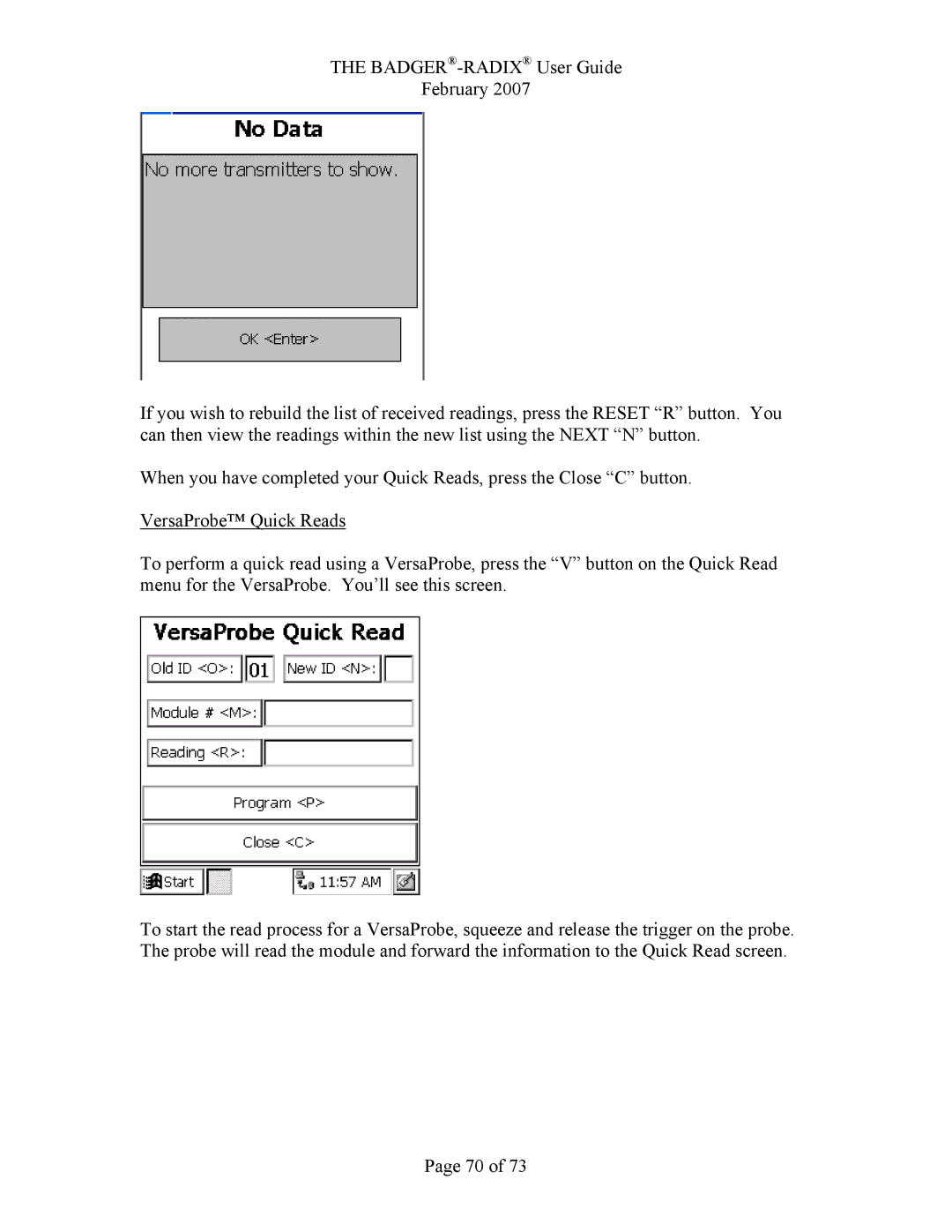 Badger Basket RAD-IOM-01, N64944-001 operation manual 