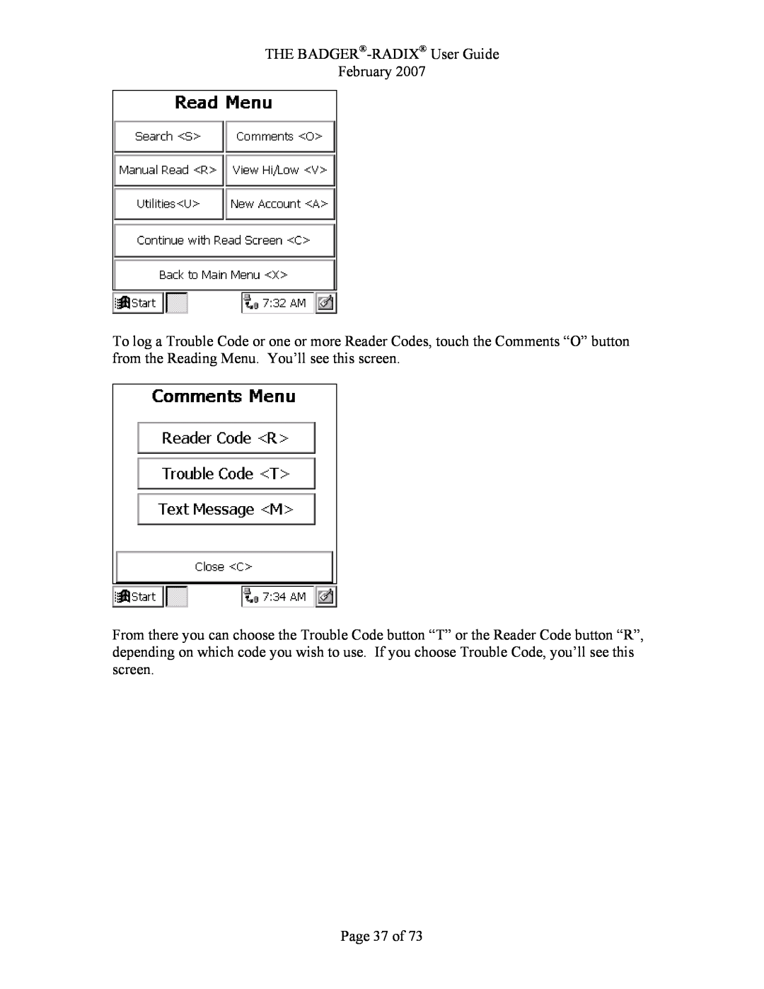 Badger Basket N64944-001, RAD-IOM-01 operation manual Page 37 of, THE BADGER-RADIX User Guide February 