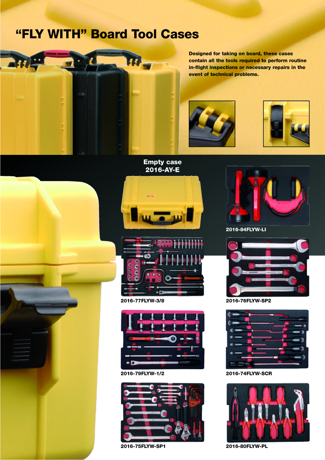 Bahco 3126N-LHFR manual FLY with Board Tool Cases, Empty case AY-E 