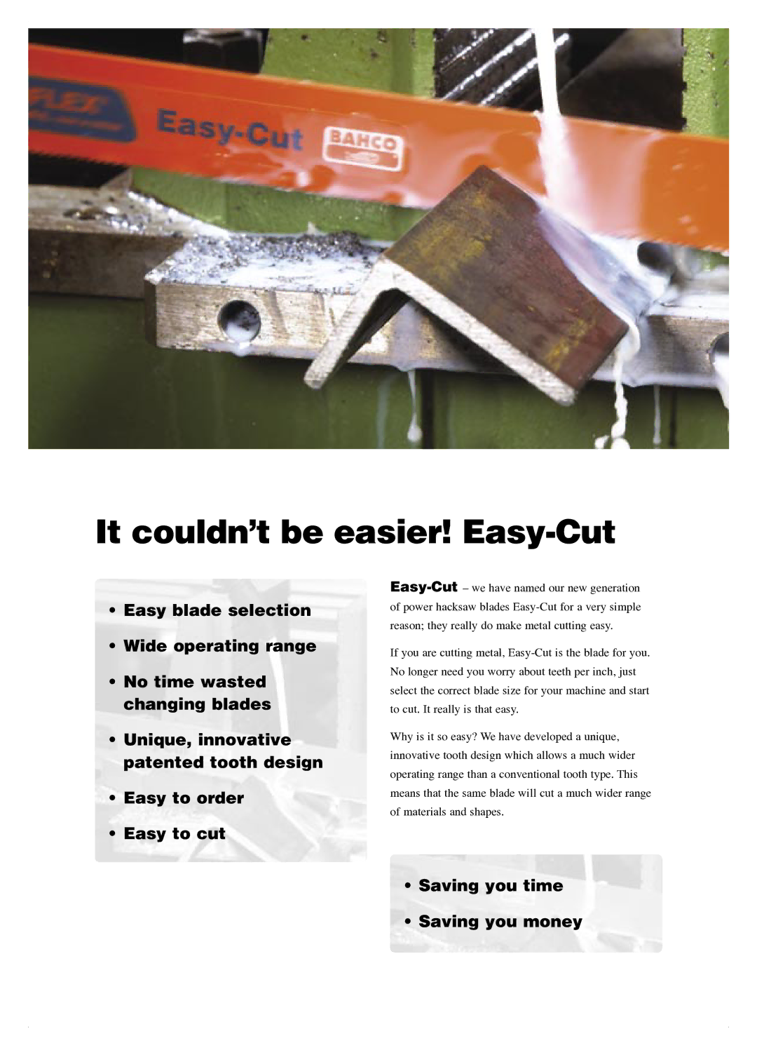 Bahco 3819 manual It couldn’t be easier! Easy-Cut 