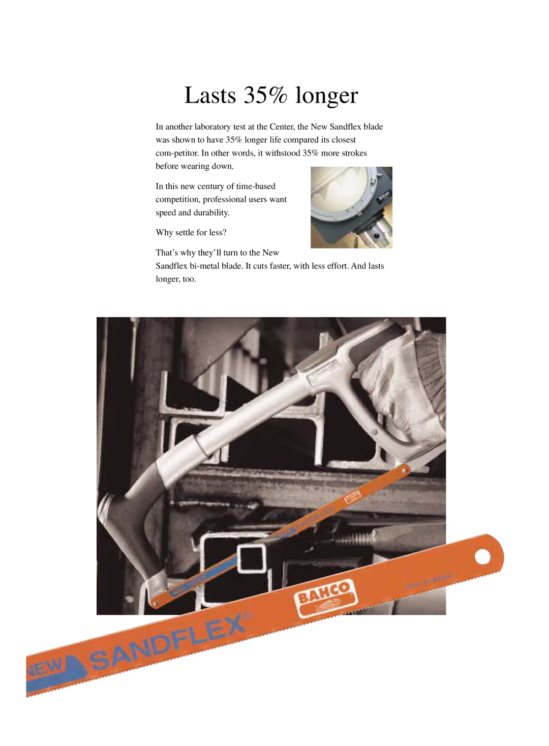 Bahco Hacksaw Blade manual Lasts 35% longer 