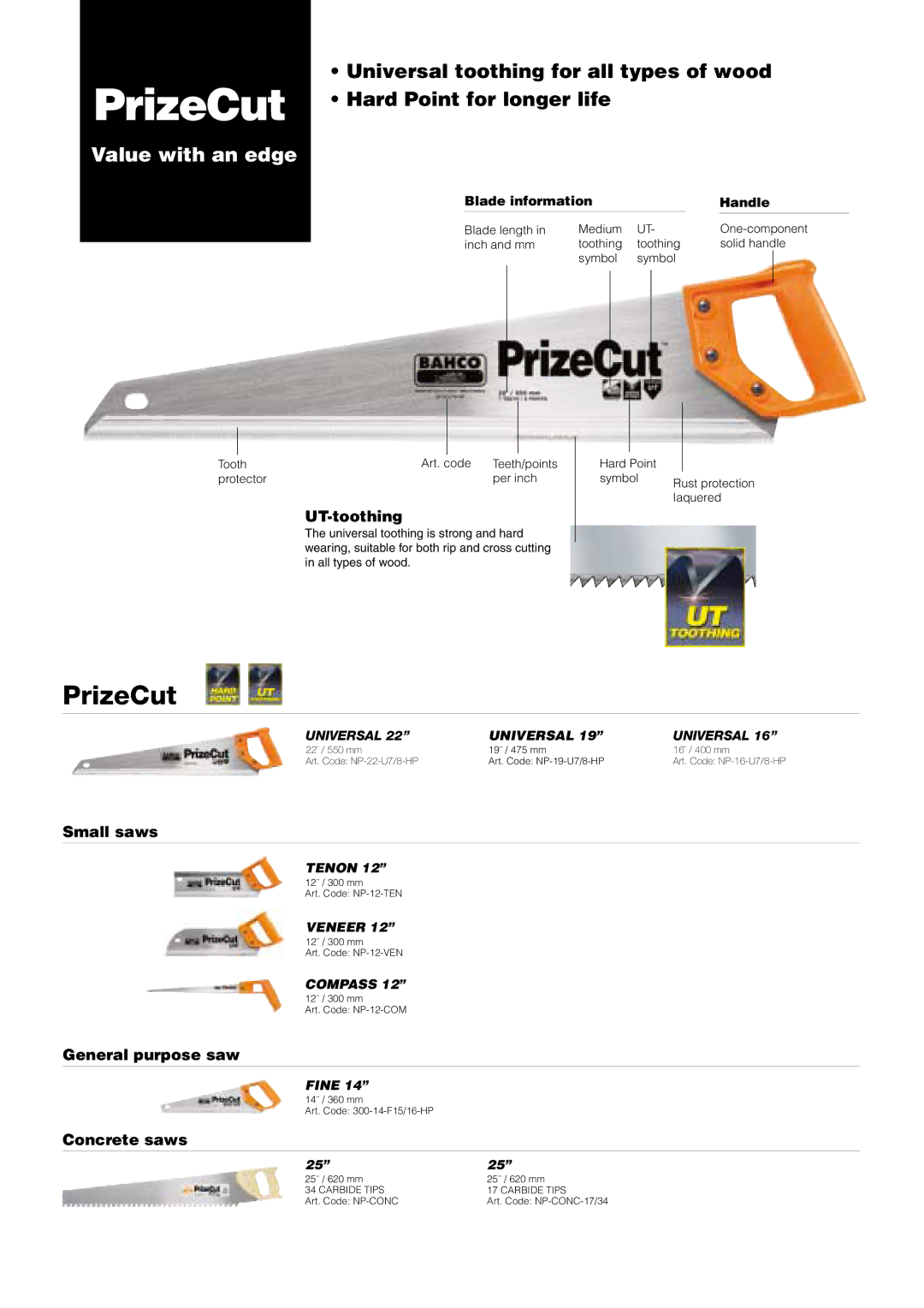 Bahco Superior, ProfCut manual PrizeCut, Value with an edge 