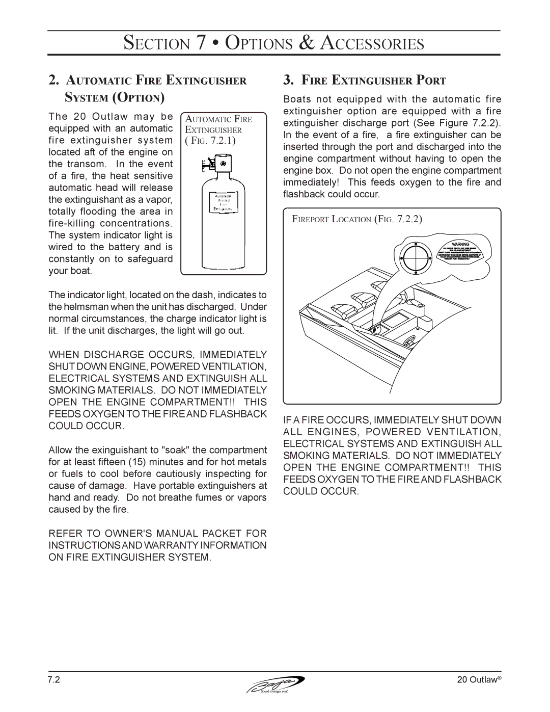 Baja Marine 20 manual Automatic Fire Extinguisher 