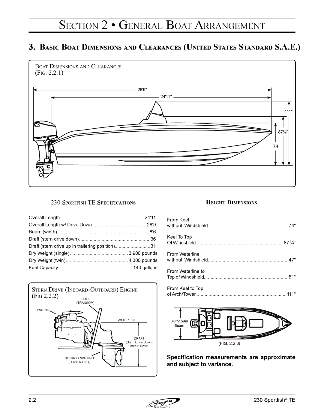 Baja Marine 230 manual Hull 