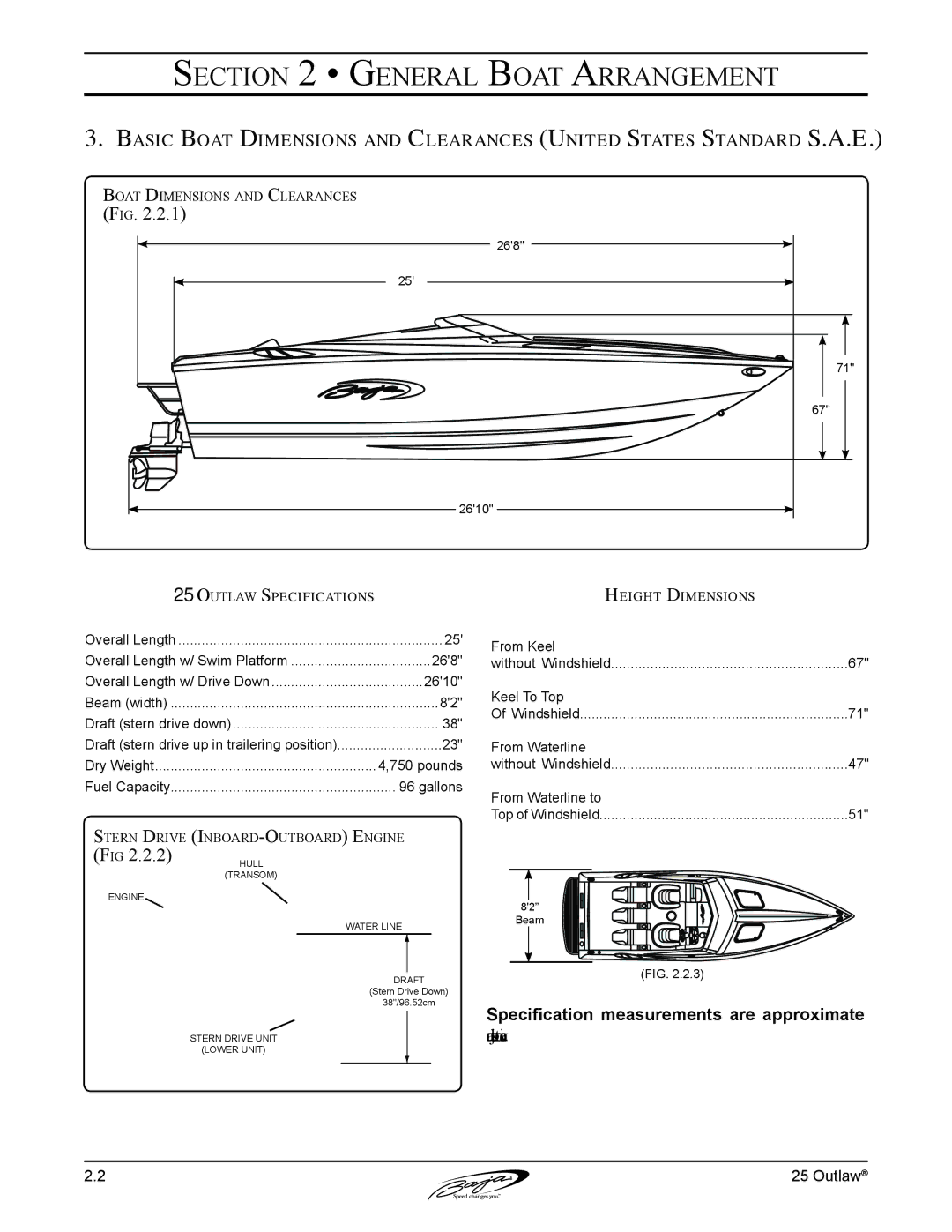 Baja Marine 25 manual Hull 