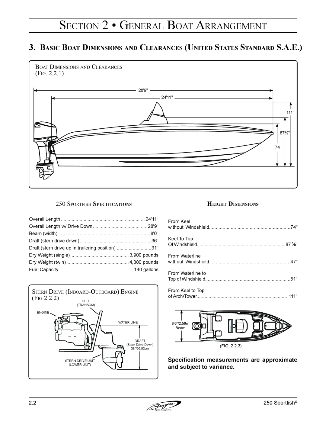 Baja Marine 250 manual Hull 