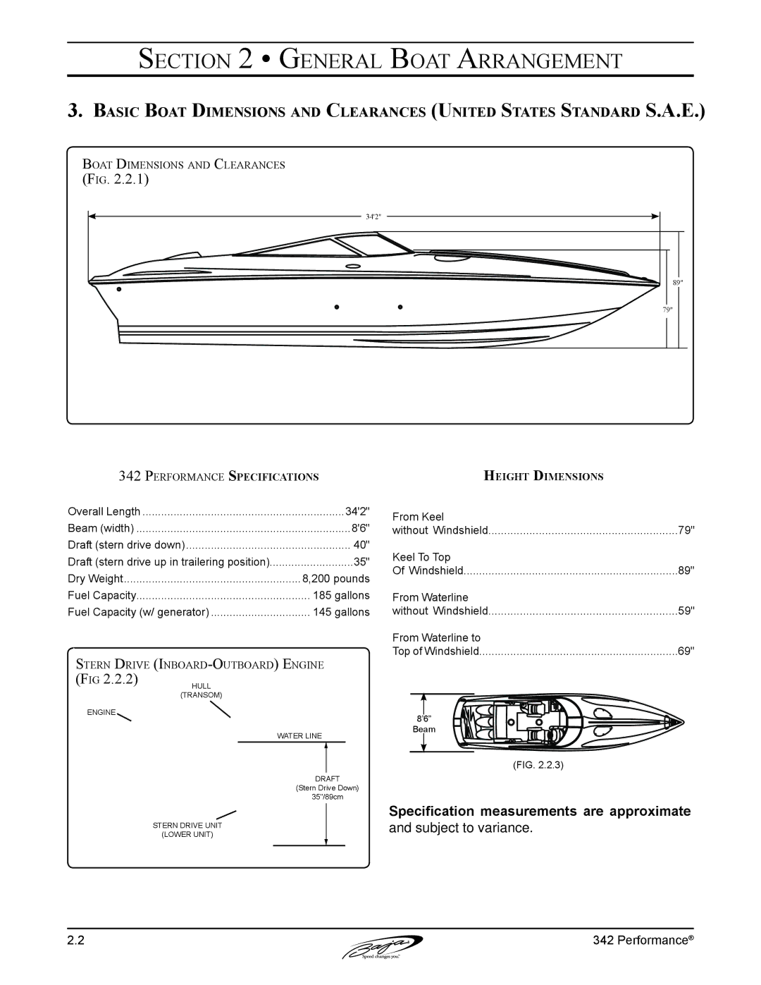 Baja Marine 342 manual Hull 