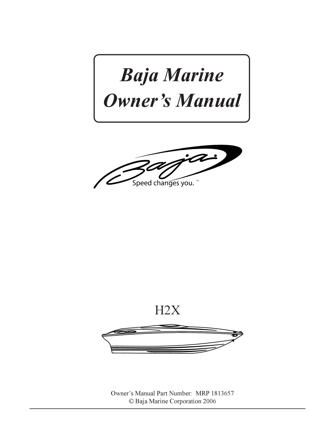 Baja Marine H2X manual Baja Marine 