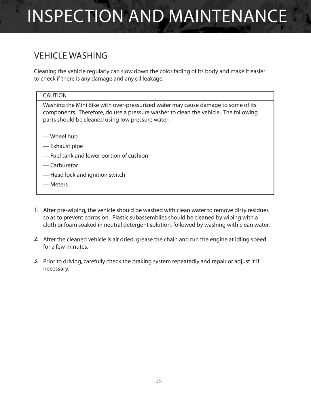 Bajaj Electricals DB30 manual Vehicle Washing 