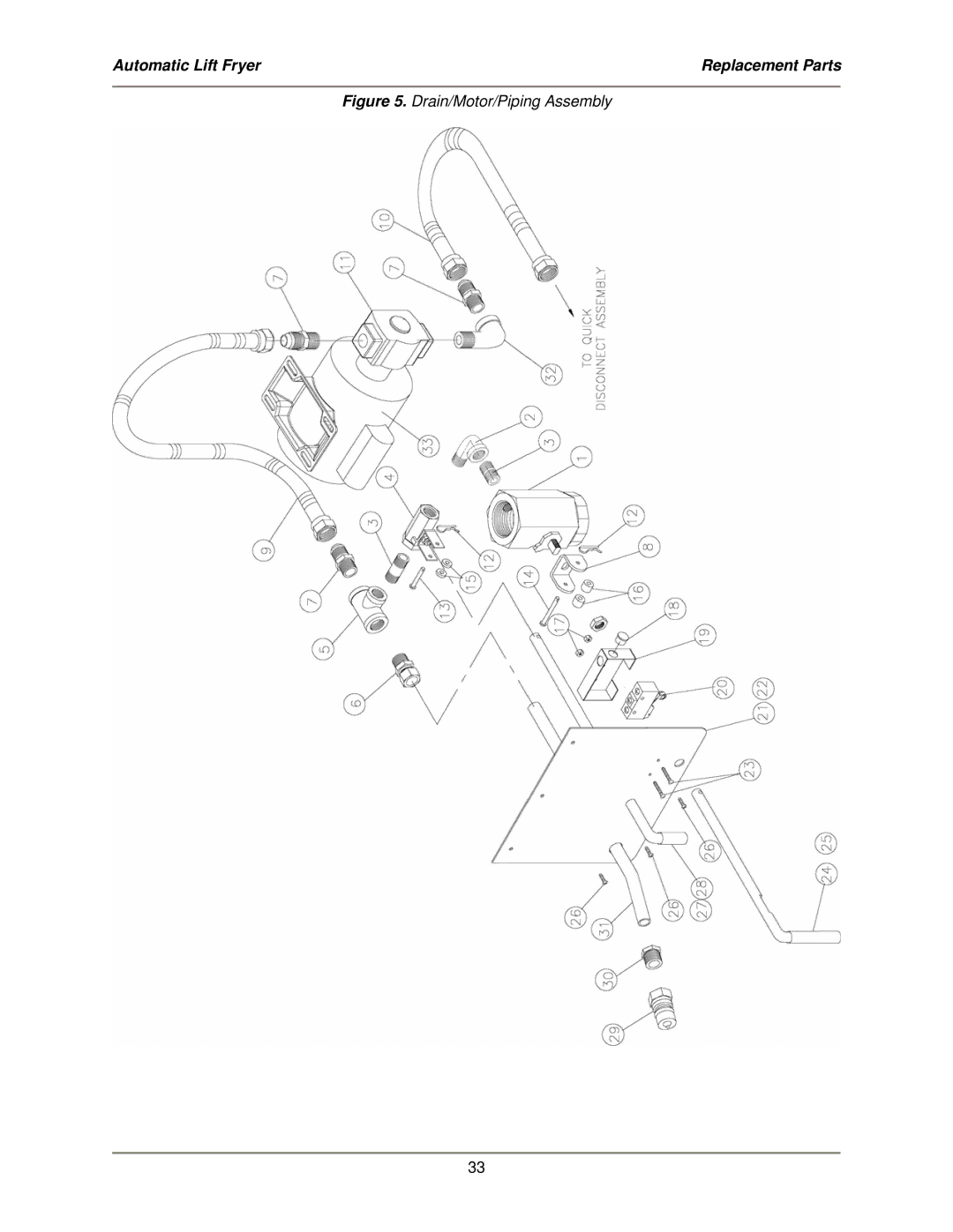 Bakers Pride Oven ALF-FC service manual Drain/Motor/Piping Assembly 