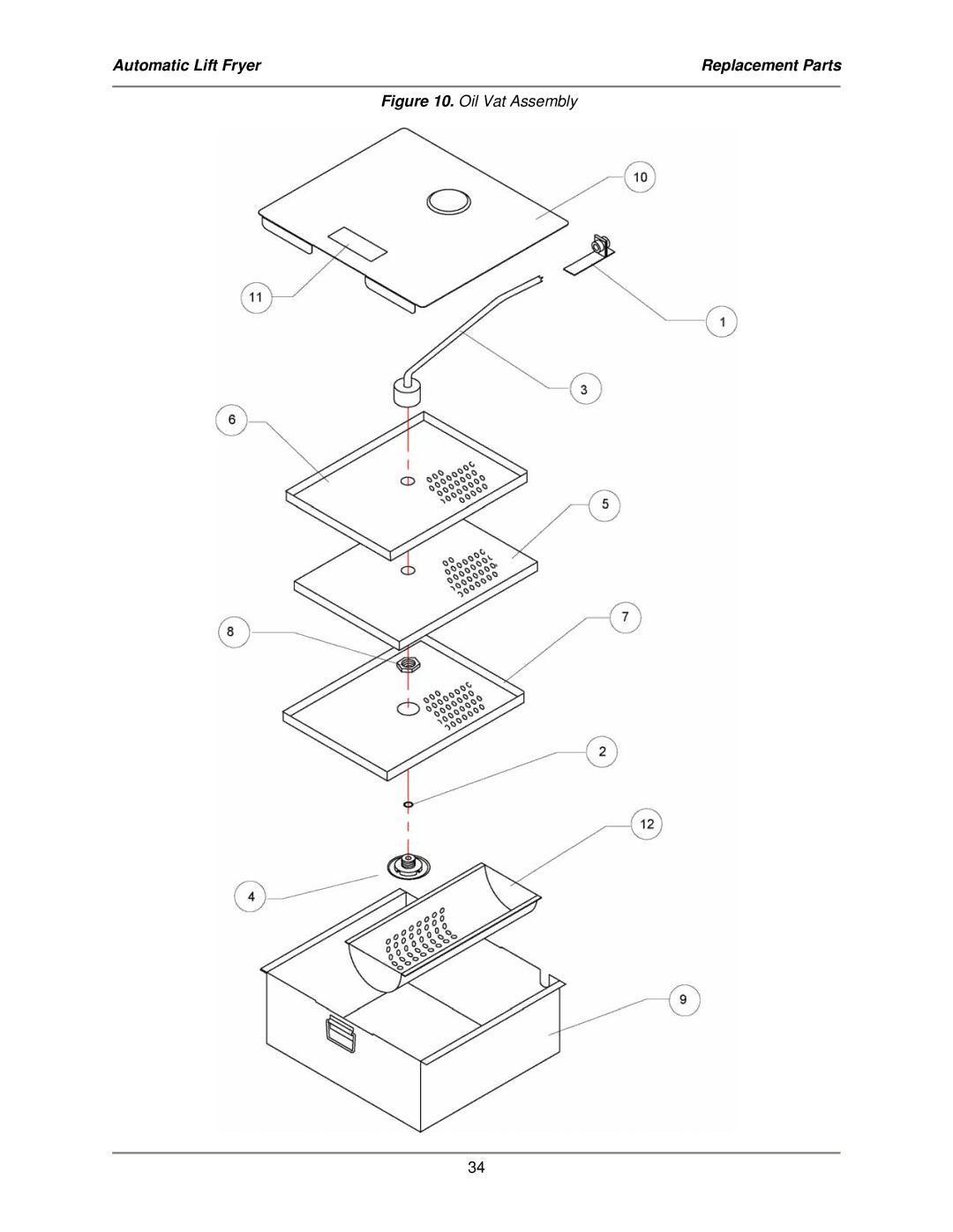 Bakers Pride Oven BLF-F service manual Oil Vat Assembly 