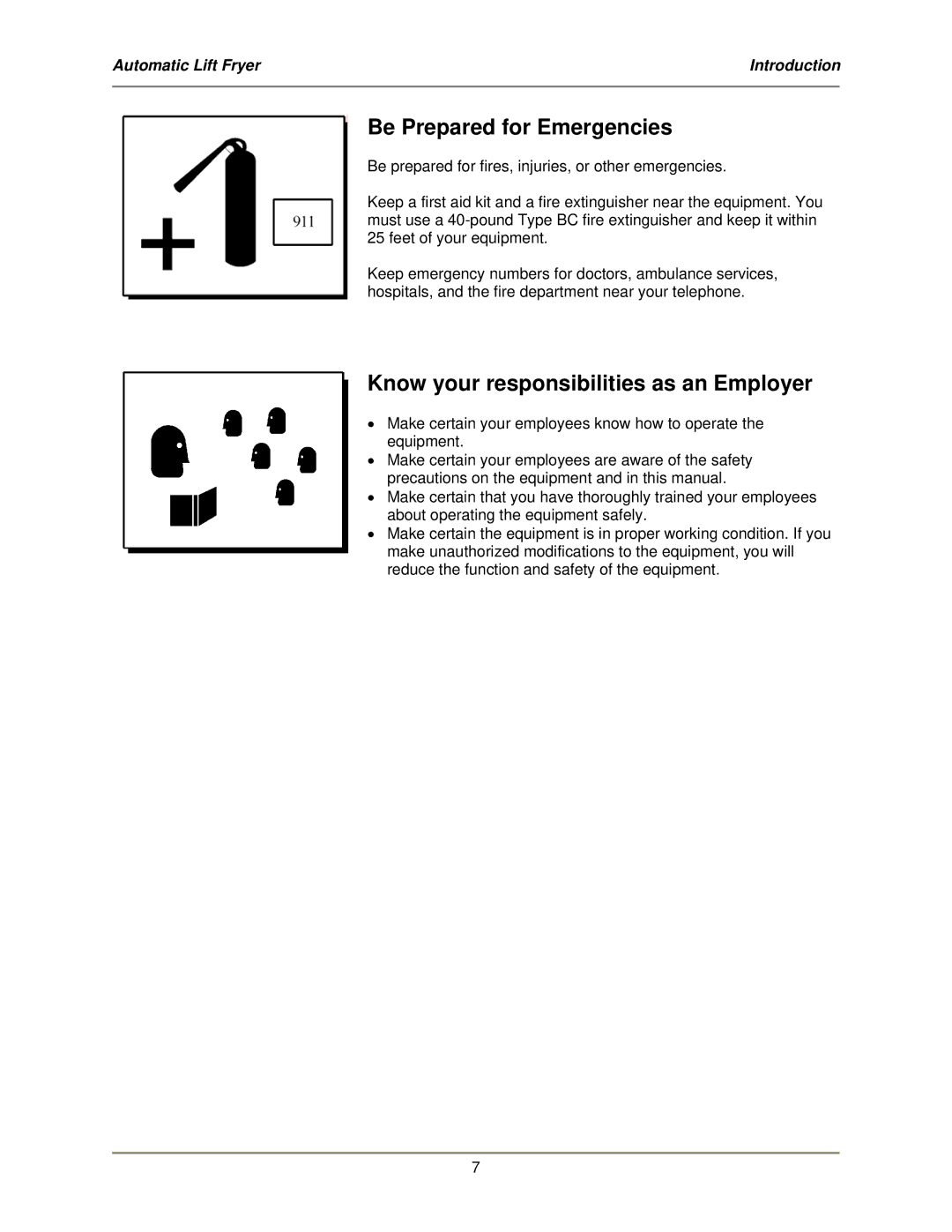 Bakers Pride Oven BLF-FC operation manual Be Prepared for Emergencies 