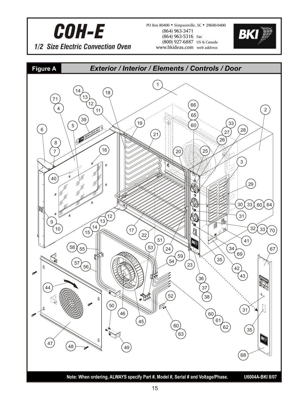 Bakers Pride Oven COH-ES, COH-ED operating instructions Coh-E 