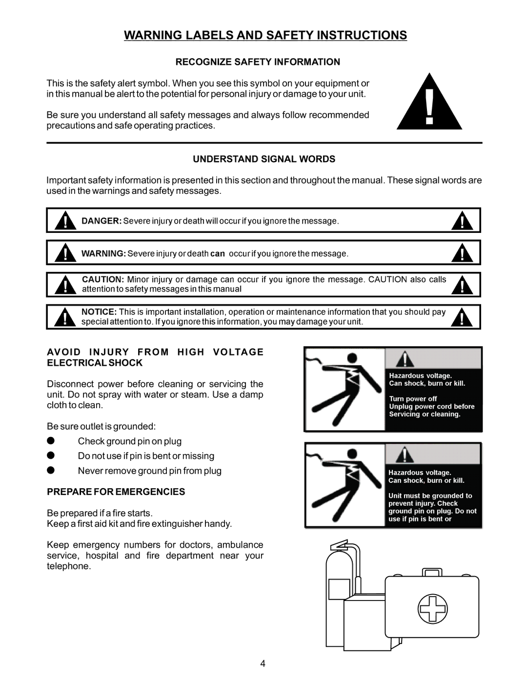 Bakers Pride Oven CPH70-MP17 Recognize Safety Information, Understand Signal Words, Prepare for Emergencies 