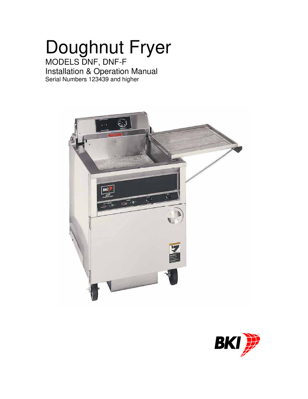 Bakers Pride Oven DNF-F operation manual Doughnut Fryer 