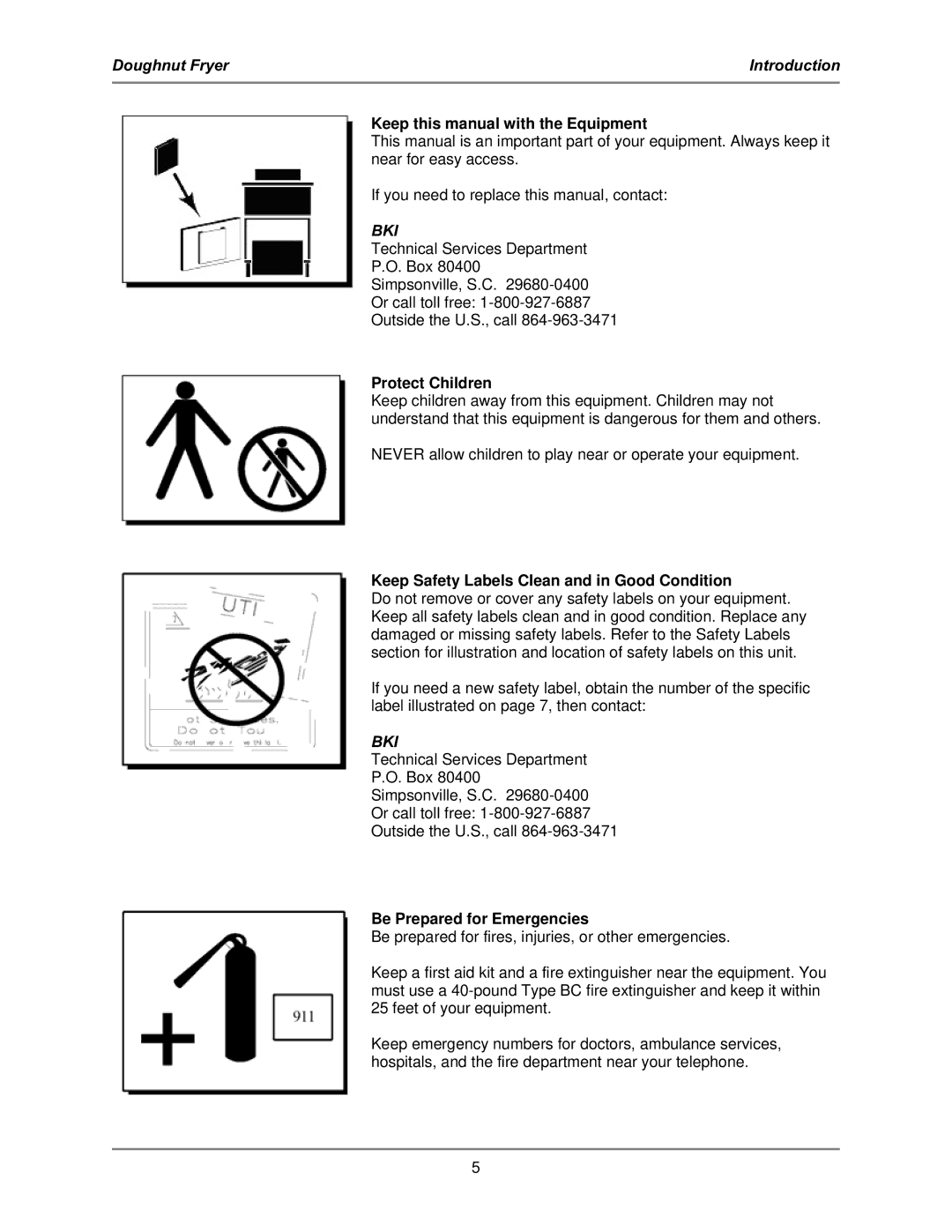 Bakers Pride Oven DNF-F operation manual Keep this manual with the Equipment, Protect Children, Be Prepared for Emergencies 