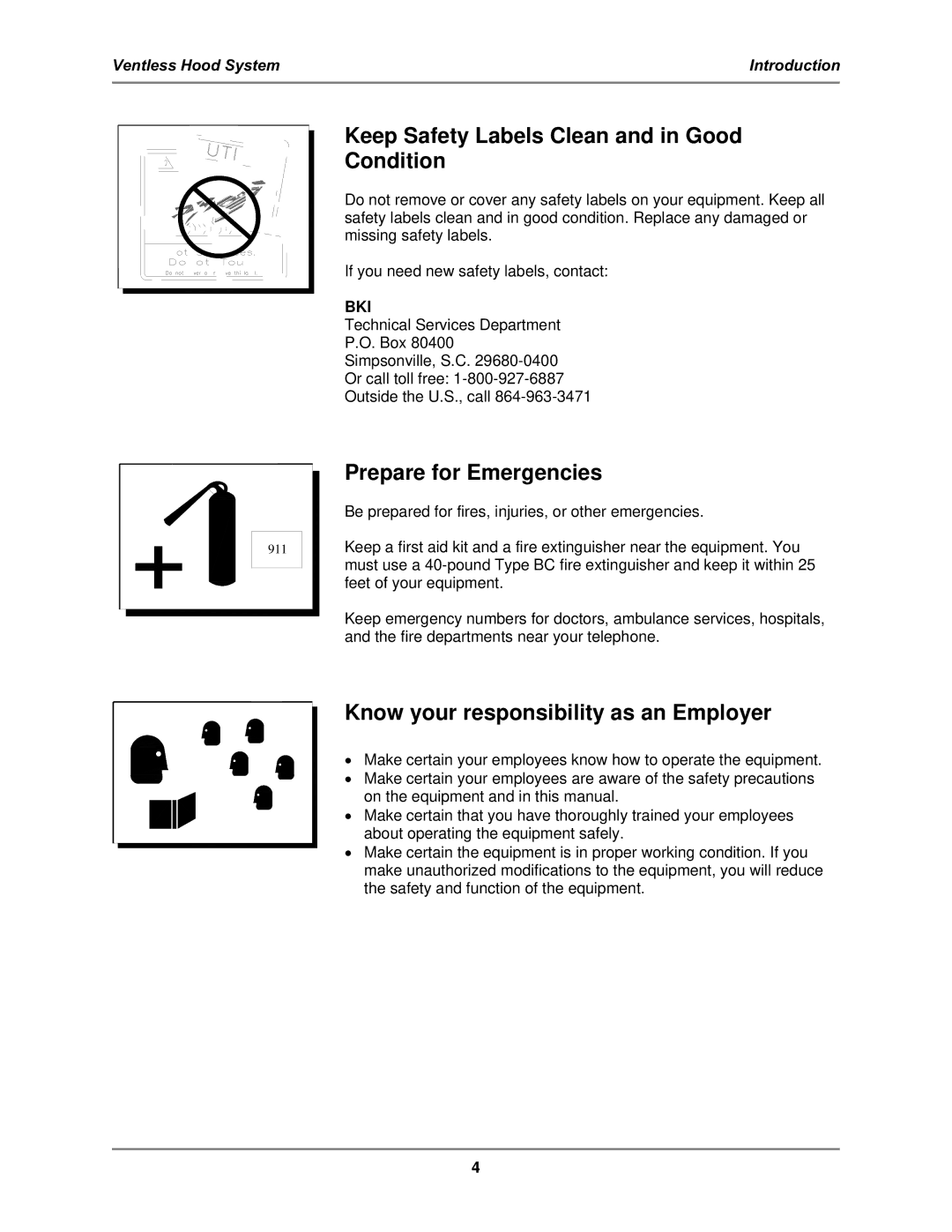 Bakers Pride Oven FH-28 operation manual Keep Safety Labels Clean and in Good Condition 