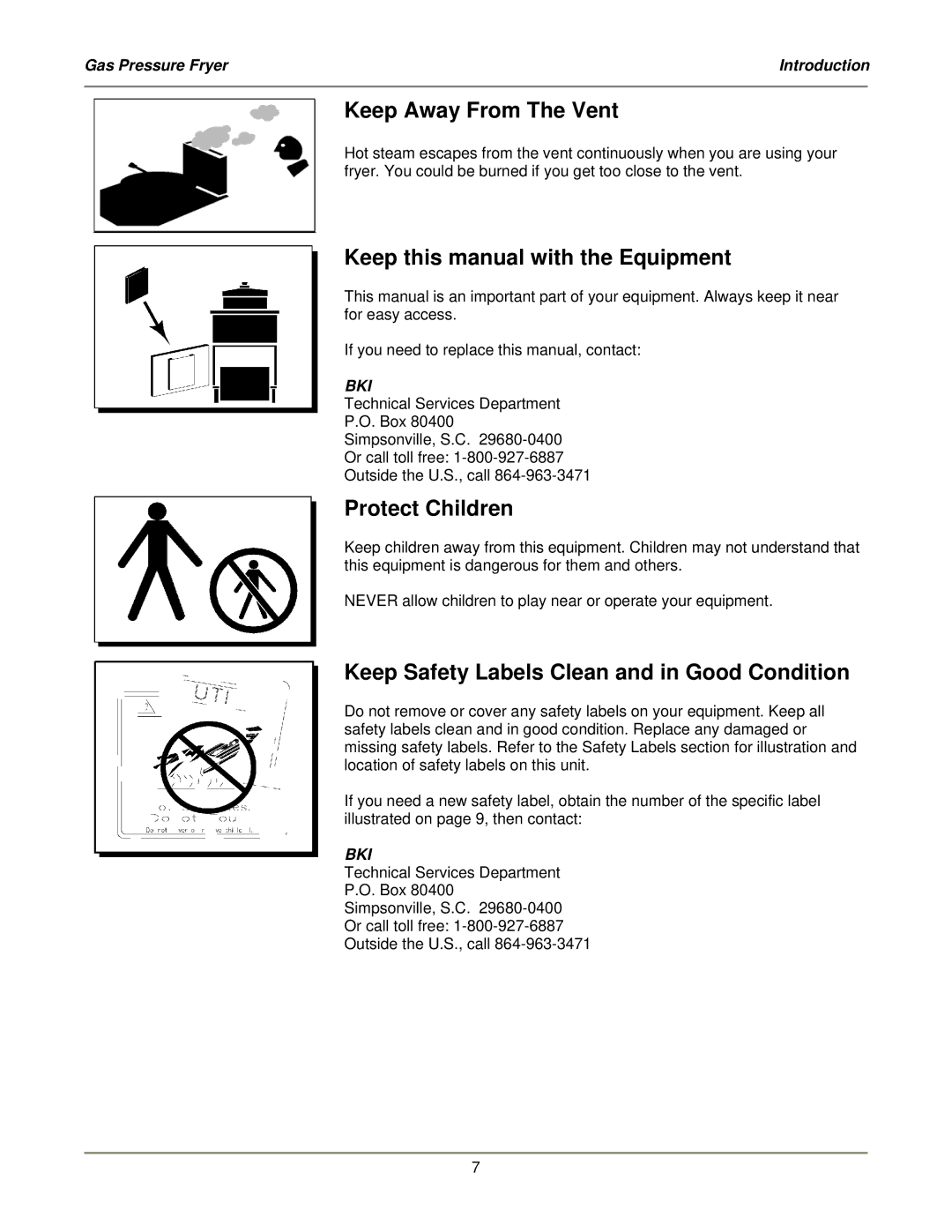 Bakers Pride Oven LGF-FC service manual Keep Away From The Vent 