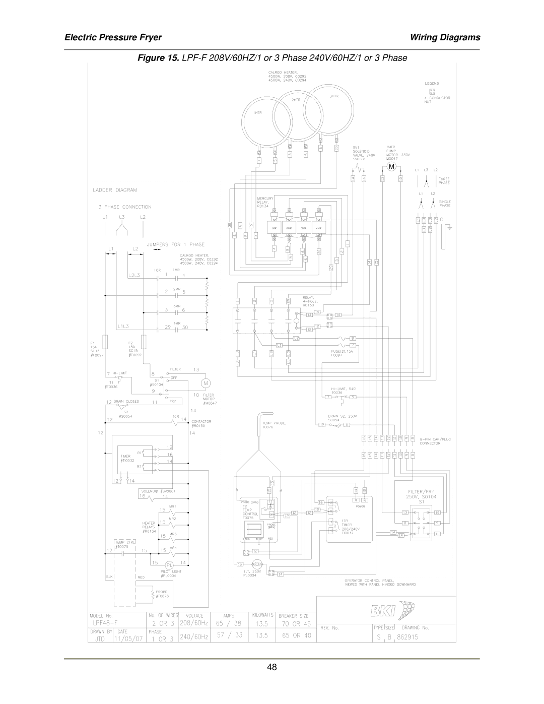 Bakers Pride Oven LPF-FC service manual LPF-F 208V/60HZ/1 or 3 Phase 240V/60HZ/1 or 3 Phase 