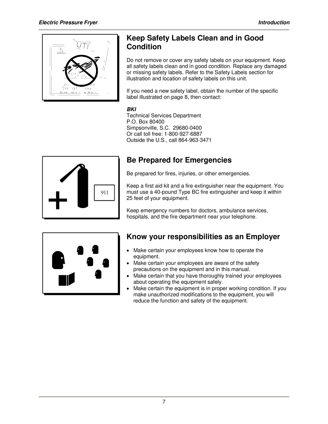 Bakers Pride Oven LPF-FC service manual Keep Safety Labels Clean and in Good Condition 