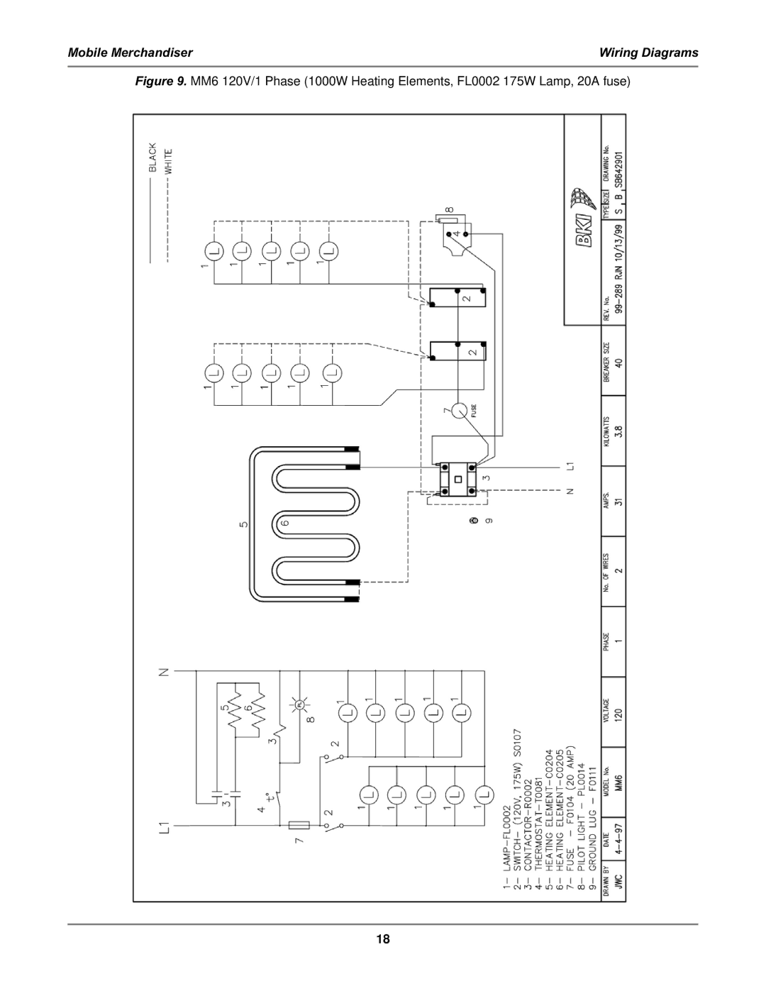 Bakers Pride Oven MM4, MM6 service manual Mobile Merchandiser Wiring Diagrams 