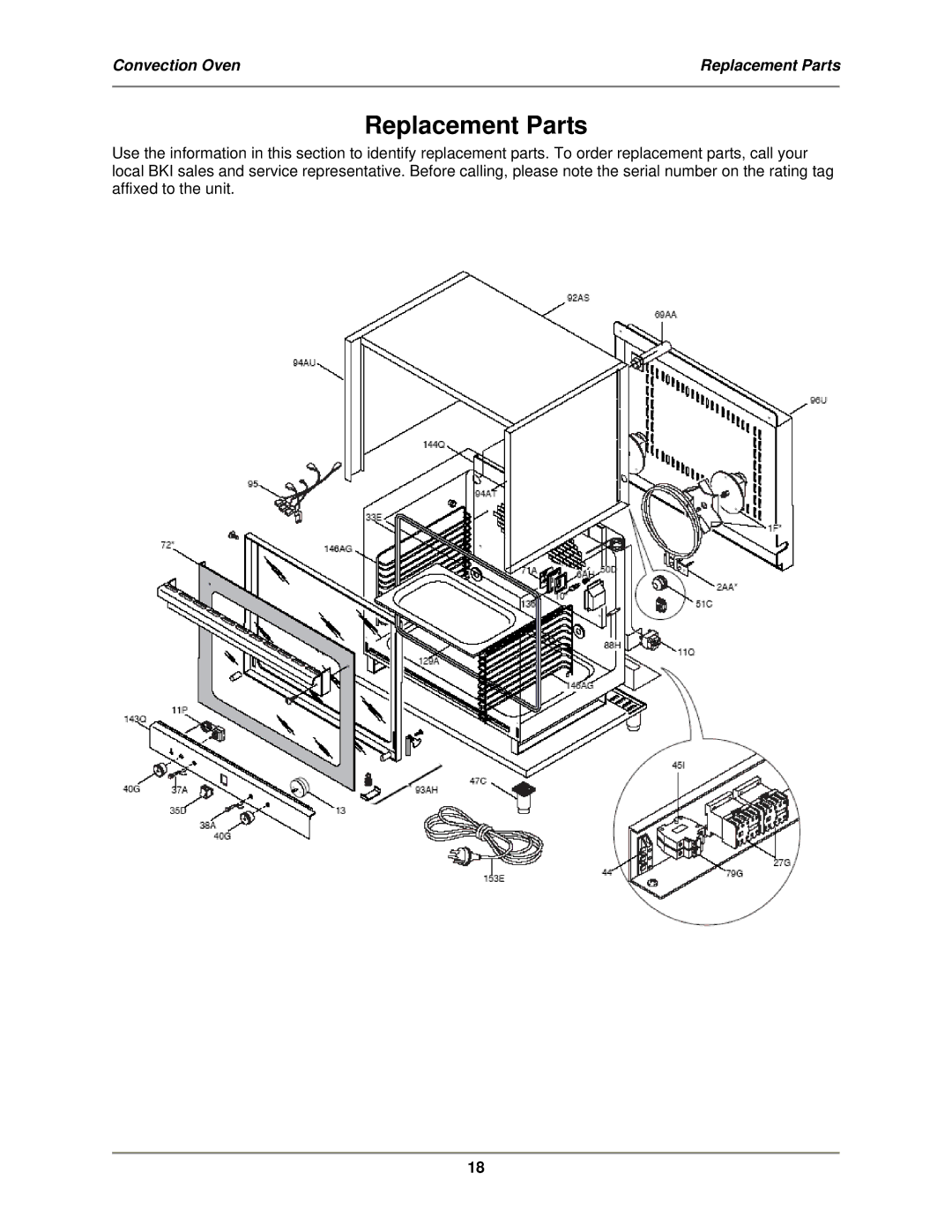 Bakers Pride Oven MT-200 service manual Replacement Parts 