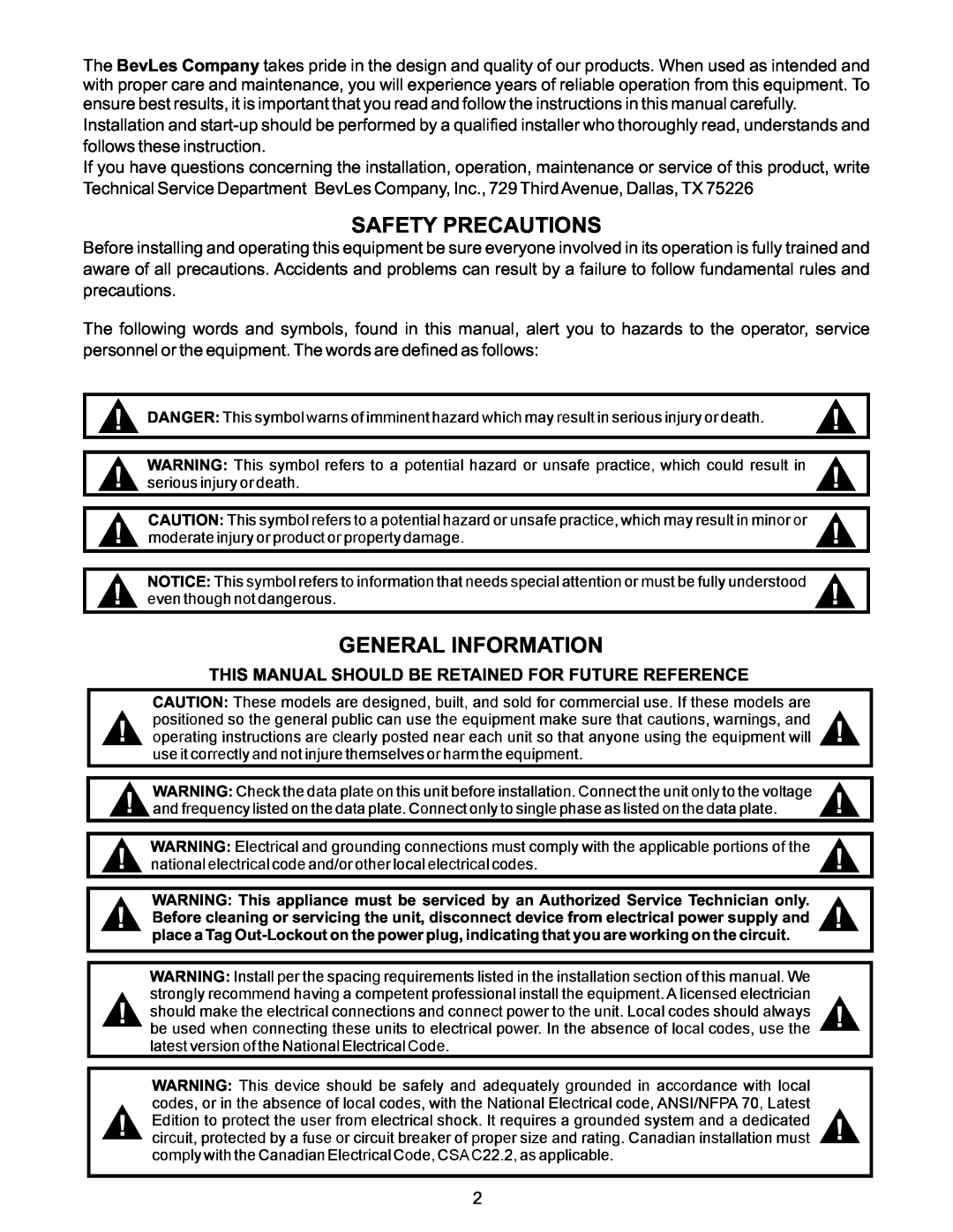 Bakers Pride Oven PHC23-AR12, PHC23-AR10 operating instructions Safety Precautions, General Information 