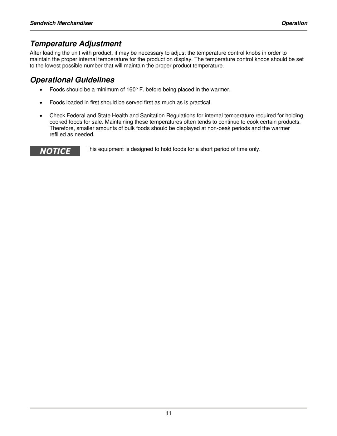 Bakers Pride Oven SM63, SM75, SM27-2L, SM51, SM39 operation manual Temperature Adjustment, Operational Guidelines 