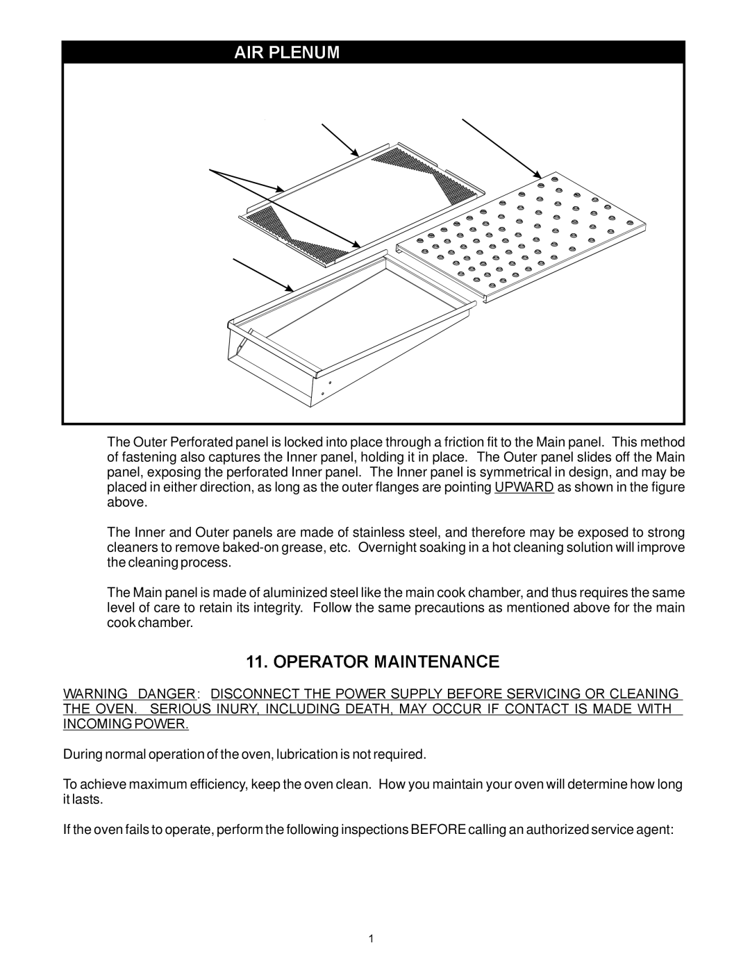 Bakers Pride Oven VH1620E, VHVA1620E, VH1828E, VHVA1828E manual 