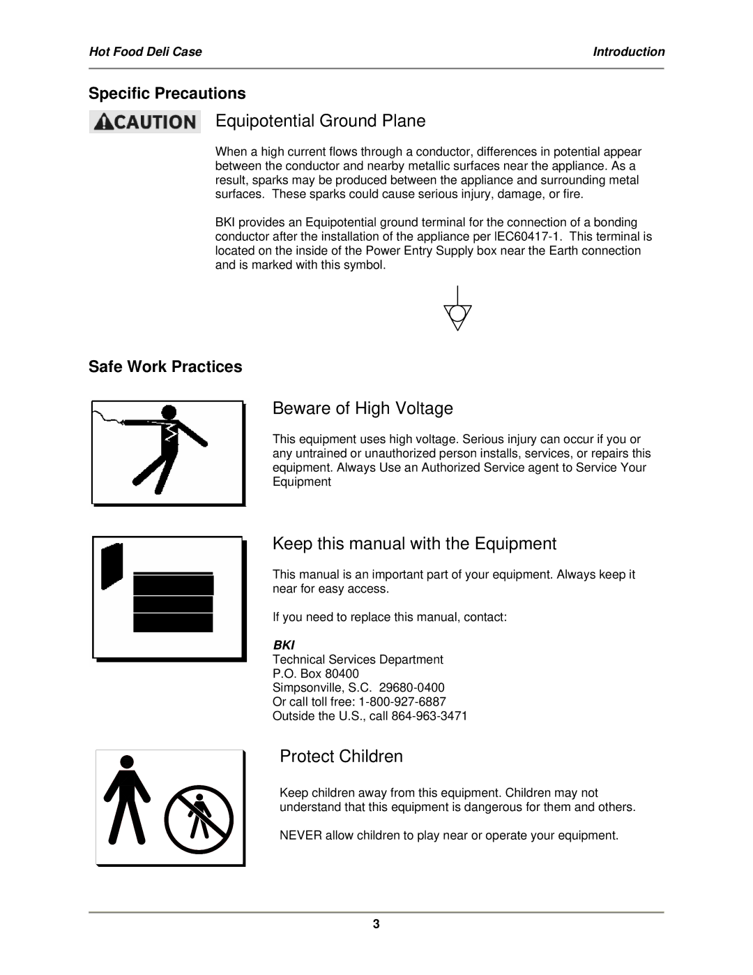 Bakers Pride Oven CSWG, WDCG, SSWG operation manual Specific Precautions, Safe Work Practices 