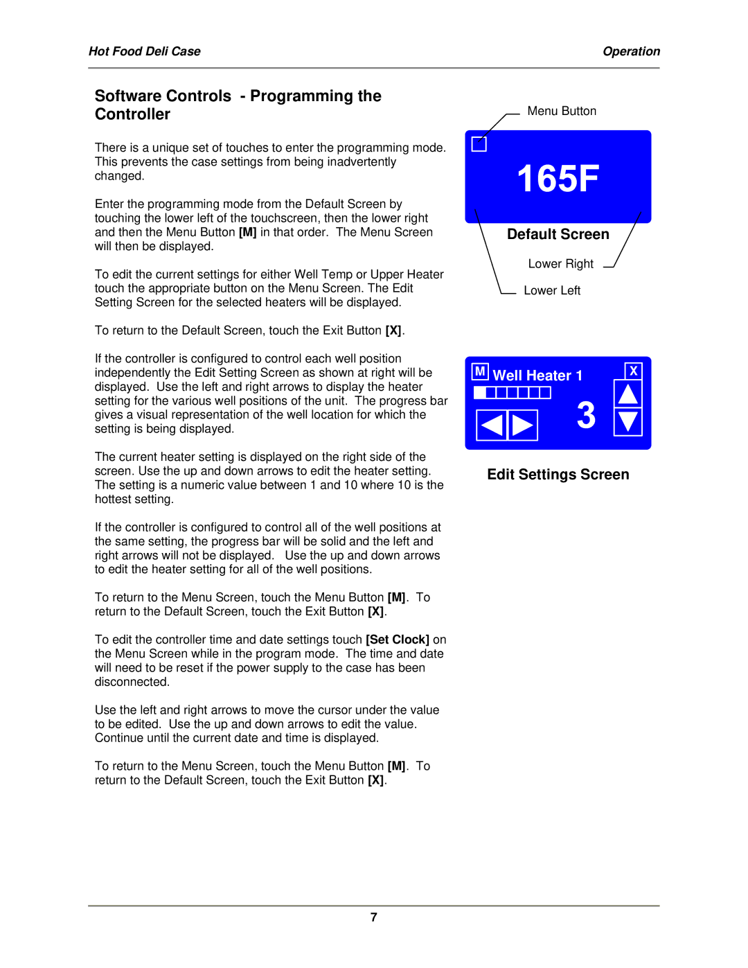 Bakers Pride Oven WDCG, SSWG, CSWG operation manual Software Controls Programming the Controller 