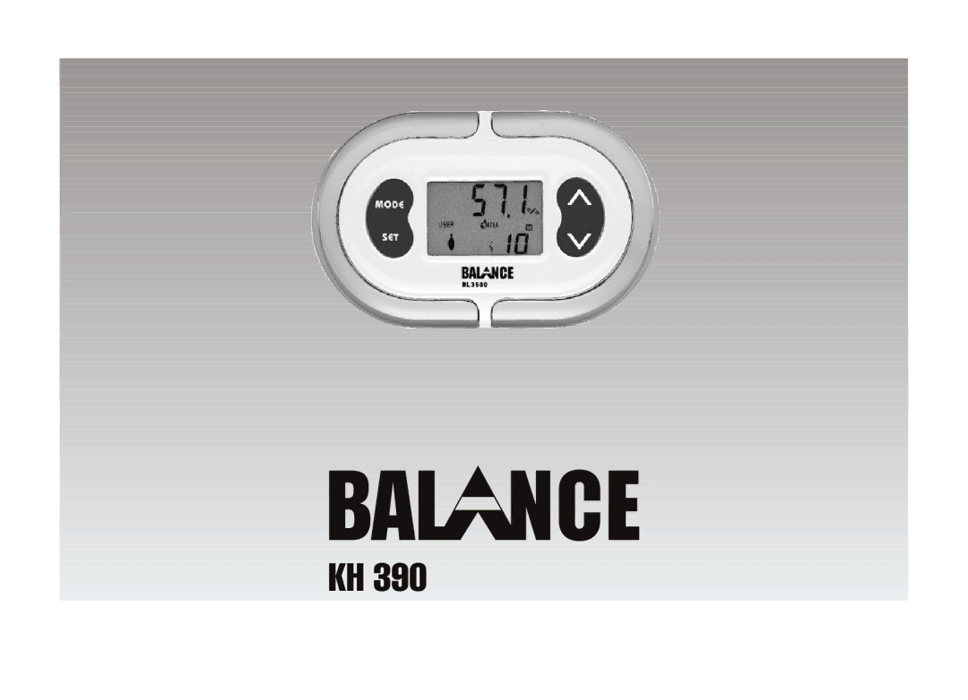 Balance KH 390 manual 