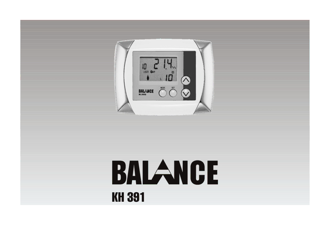 Balance KH 391 manual 