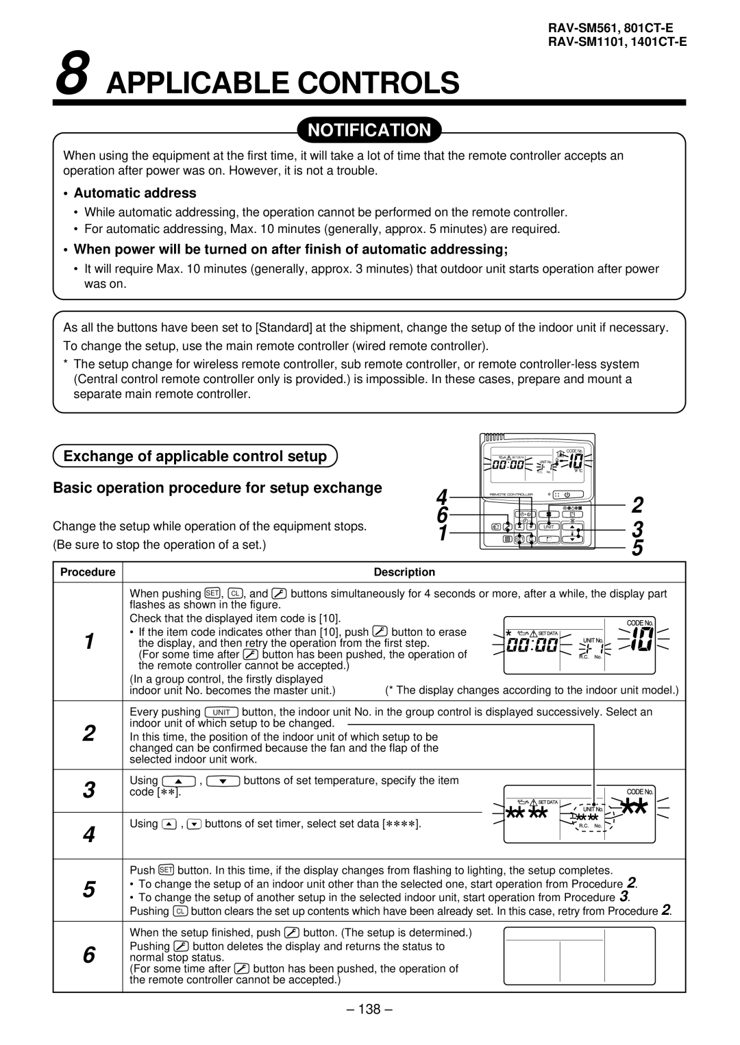 Balcar R410A service manual Applicable Controls, 138 